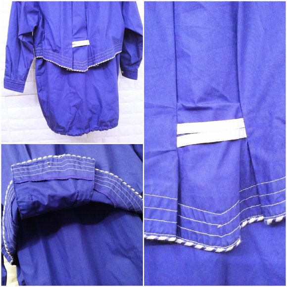 Vintage 90s London Fog Towne Chore Coat Utility Cargo Jacket -S Pockets Purple - Picture 8 of 10